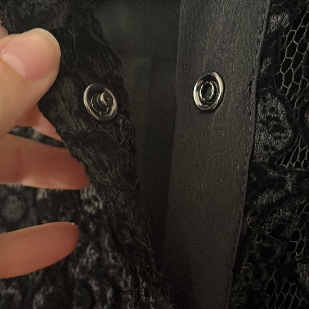 NWT TRACY REESE lace silk collared shirt - Picture 4 of 7